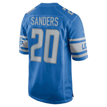 D.Lions #20 Barry Sanders Blue Game Retired Player Jersey Stitched American Football Jerseys - Main View