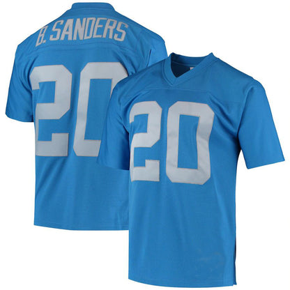 D.Lions #20 Barry Sanders Mitchell & Ness Blue 1994 Legacy Replica Jersey Stitched American Football Jerseys - Main View
