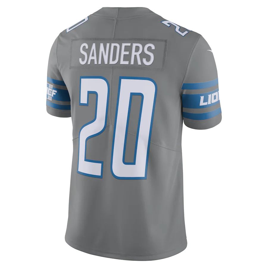 D.Lions #20 Barry Sanders Silver Retired Player Vapor Limited Jersey Stitched American Football Jerseys - Main View