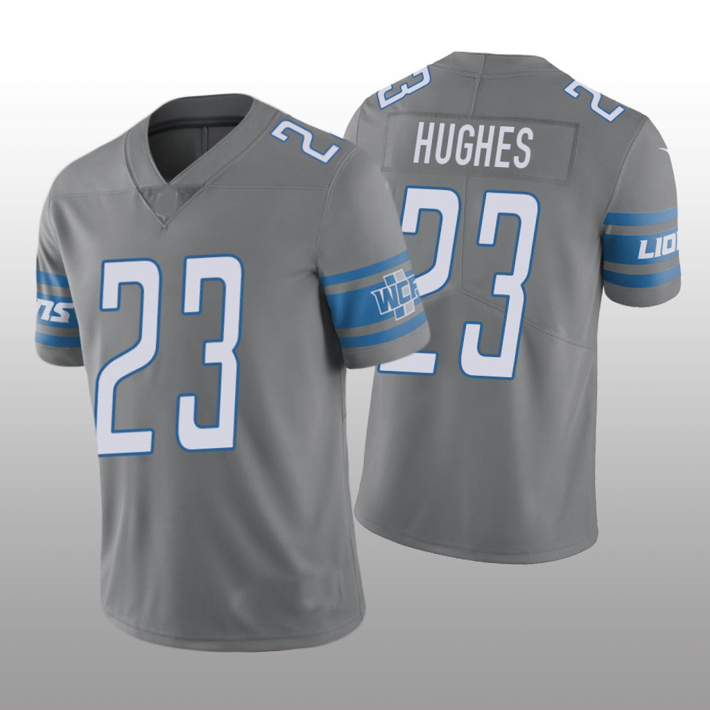 D.Lions #23 Mike Hughes Steel Vapor Limited Jersey Stitched American Football Jerseys - Main View