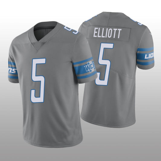 D.Lions NO. 5 DeShon Elliott Steel Vapor Limited Jersey Stitched American Football Jerseys - Main View