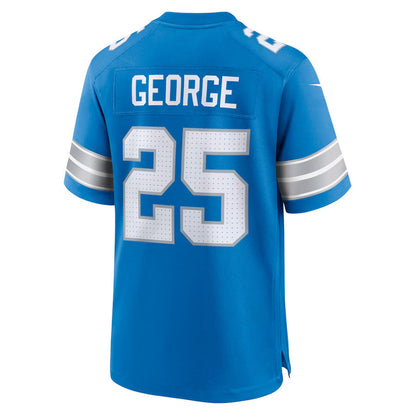 D.Lions #25 Allan George Blue Team Game American Football Jersey - Main View