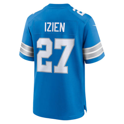 D.Lions #27 Christian Izien Blue Team Game Stitched Football American Jersey - Main View