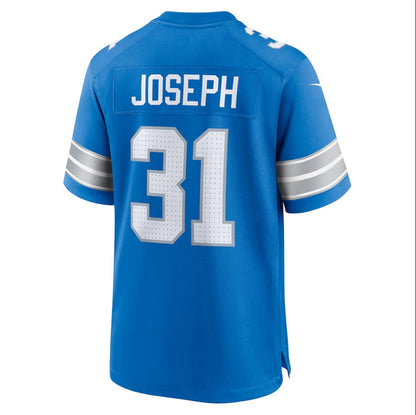 D.Lions #31 Kerby Joseph Blue Game American Football Jerseys - Main View