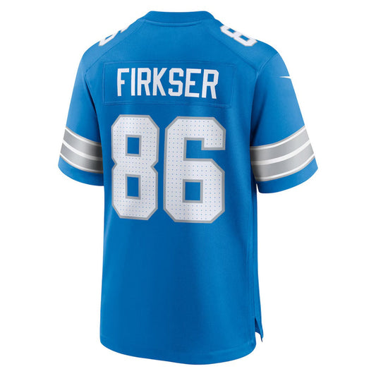 D.Lions #86 Anthony Firkser Blue Team Game American Football Jersey - Main View