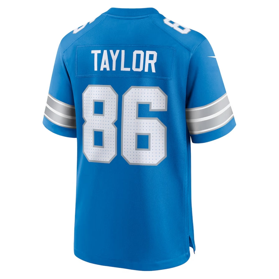 D.Lions #86 Malik Taylor Blue Team Game American Football Jerseys - Main View