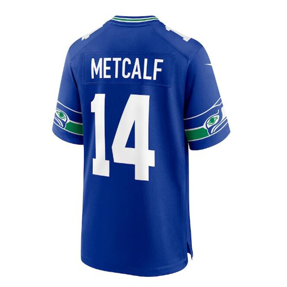 S.Seahawks #14 DK Metcalf Throwback Player Game Jersey - Royal Stitched American Football Jerseys - Main View