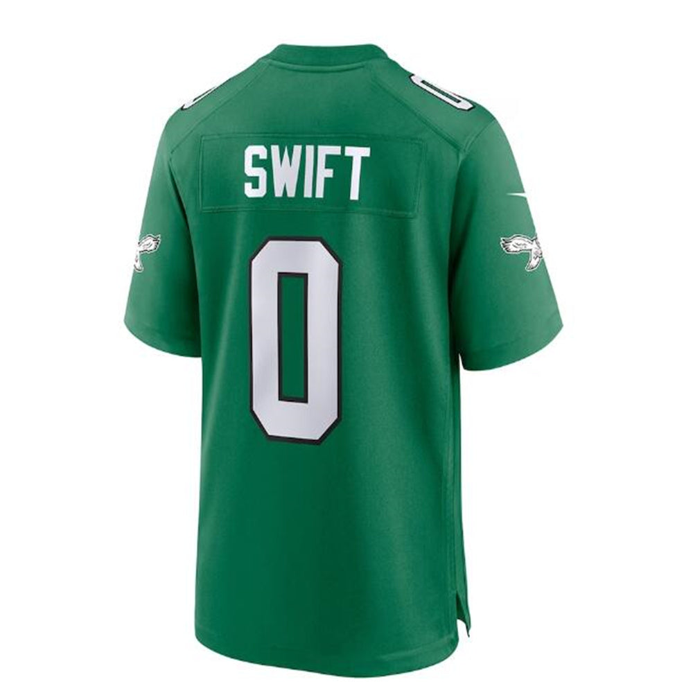 P.Eagles #0 D'Andre Swift Alternate Player Game Jersey - Kelly Green Stitched American Football Jerseys - Main View