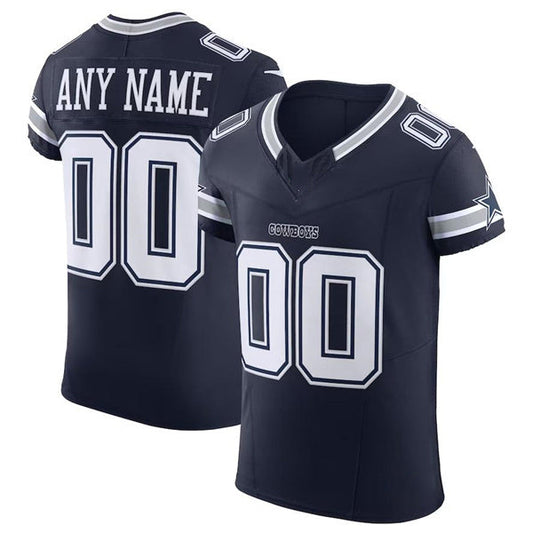 Custom D.Cowboys Navy Scarlet Vapor F.U.S.E. Elite  Jersey Stitched American Football Jerseys - Main View