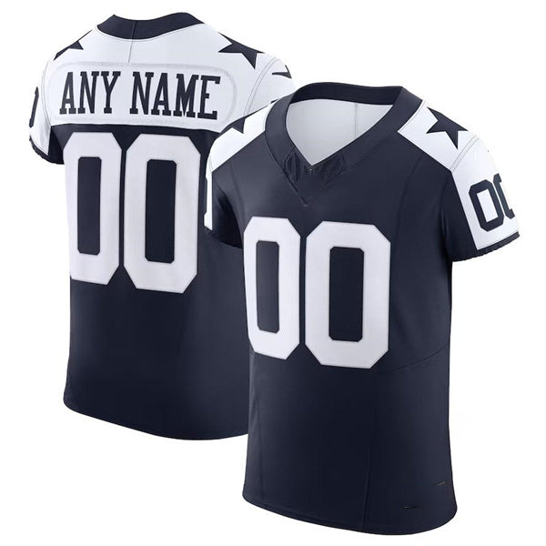 Custom D.Cowboys Navy Scarlet Vapor F.U.S.E. Elite  Jersey Stitched American Football Jerseys - Main View