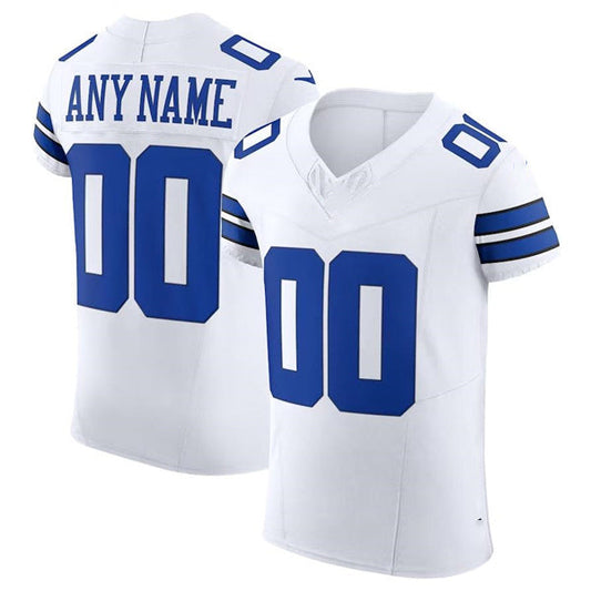 Custom D.Cowboys White Scarlet Vapor F.U.S.E. Elite  Jersey Stitched American Football Jerseys - Main View
