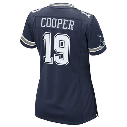 D.Cowboys #19 Amari Cooper Navy Game Team Jersey Stitched American Football Jerseys - Main View