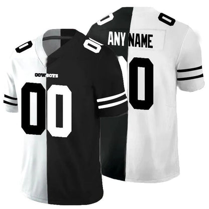 Custom D.Cowboys Black V White Peace Split Vapor Untouchable Limited Jersey Stitched Jersey Football Jerseys - Main View