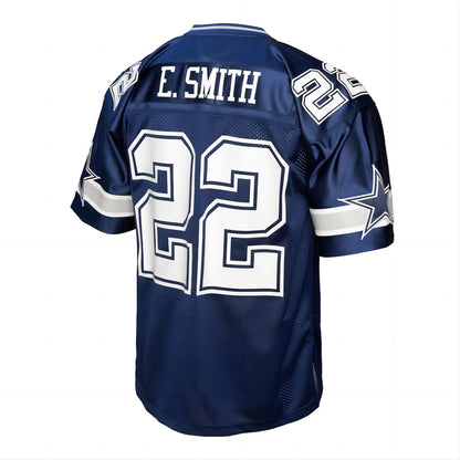 D.Cowboys #22 Emmitt Smith Mitchell & Ness Navy 1996 Legacy Replica Jersey Fashion Jersey American Jerseys - Main View