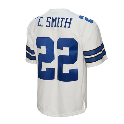 D.Cowboys #22 Emmitt Smith Mitchell & Ness White 1992 Legacy Replica Jersey Stitched American Football Jerseys - Main View