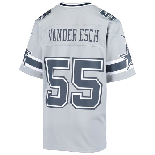 D.Cowboys #55 Leighton Vander Esch  Gray Inverted Game Jersey Stitched American Football Jerseys - Main View