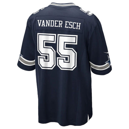 D.Cowboys #55 Leighton Vander Esch  Navy Game Player Jersey Stitched American Football Jerseys - Main View
