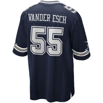 D.Cowboys #55 Leighton Vander Esch  Navy Team Game Jersey Stitched American Football Jerseys - Main View