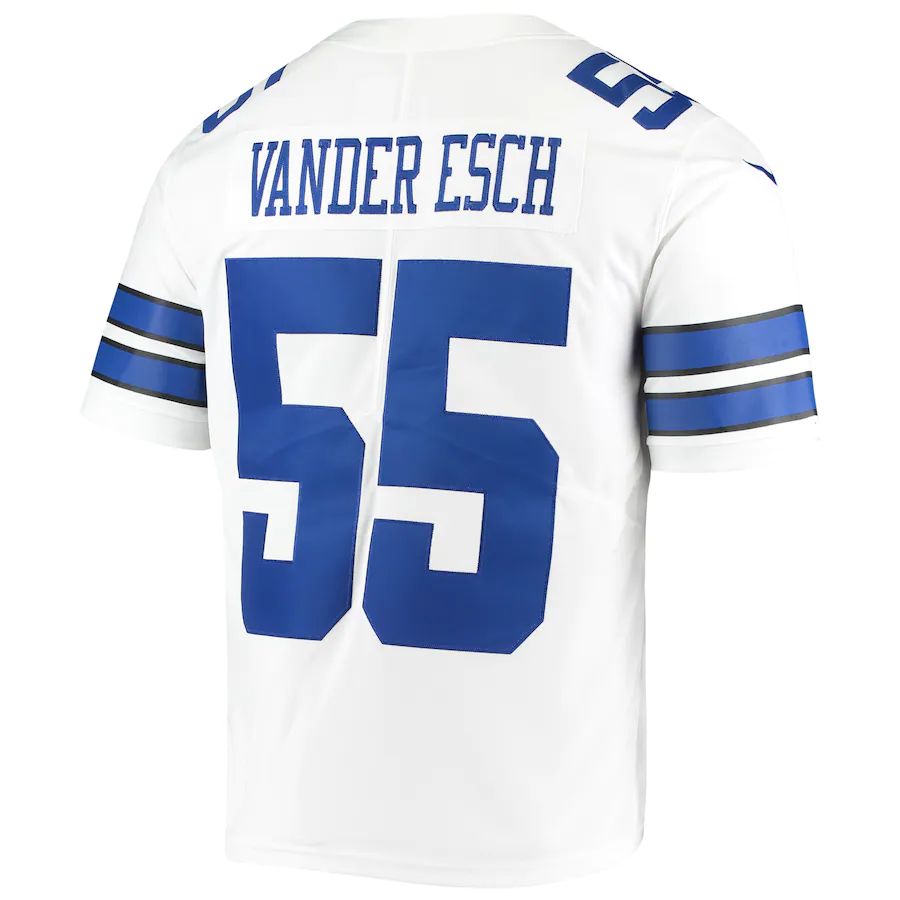 D.Cowboys #55 Leighton Vander Esch  White 60th Anniversary Limited Jersey Stitched American Football Jerseys - Main View