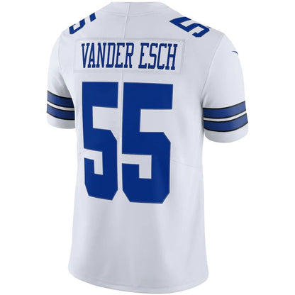 D.Cowboys #55 Leighton Vander Esch White Vapor Limited Player Jersey Stitched American Football Jerseys - Main View