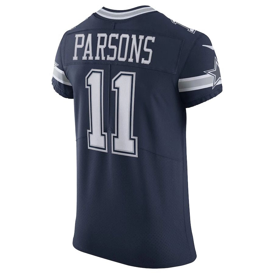 D.Cowboys #11 Micah Parsons Navy Vapor Elite Jersey Stitched American Football Jerseys - Main View