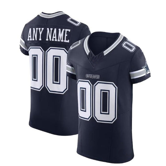 Custom  D.Cowboys Navy Vapor F.U.S.E. Elite Jersey Stitched Football Jerseys - Main View