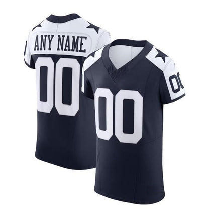 Custom  D.Cowboys Navy Vapor F.U.S.E. Elite Jersey Stitched Football Jerseys - Main View