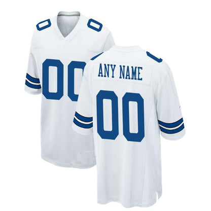 Custom  D.Cowboys White Game Jersey Stitched Football Jerseys - Main View