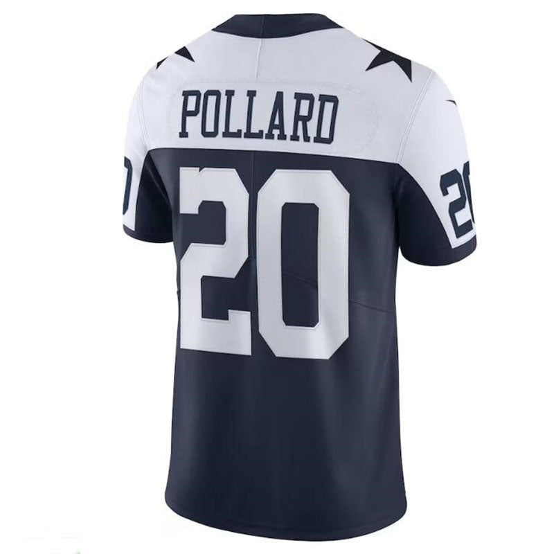 D.Cowboys #20 Tony Pollard Navy Alternate Vapor Limited Player Jersey Stitched American Football Jerseys - Main View