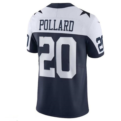 D.Cowboys #20 Tony Pollard Navy Alternate Vapor Limited Player Jersey Stitched American Football Jerseys - Main View