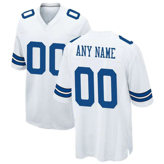 Custom D.Cowboys White Game Jersey Stitched Jersey Football Jerseys - Main View