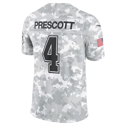 D.Cowboys #4 Dak Prescott Arctic Camo 2024 Salute to Service Limited Stitched American Football Jerseys - Main View