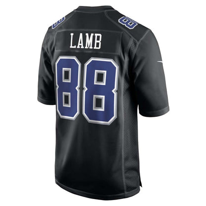 D.Cowboys #88 CeeDee Lamb Black Alternate Game Team Jersey Stitched American Football Jerseys - Main View