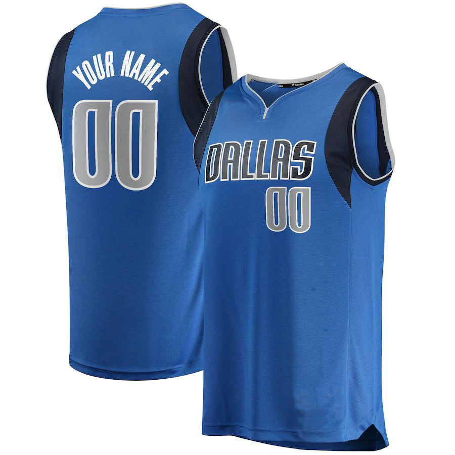 Custom D.Mavericks Fanatics Branded Fast Break Replica Jersey Blue Icon Edition American Stitched Basketball Jersey - Main View