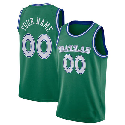 Custom D.Mavericks 2020-21 Hardwood Classics Swingman Jersey Green American Stitched Basketball Jersey - Main View