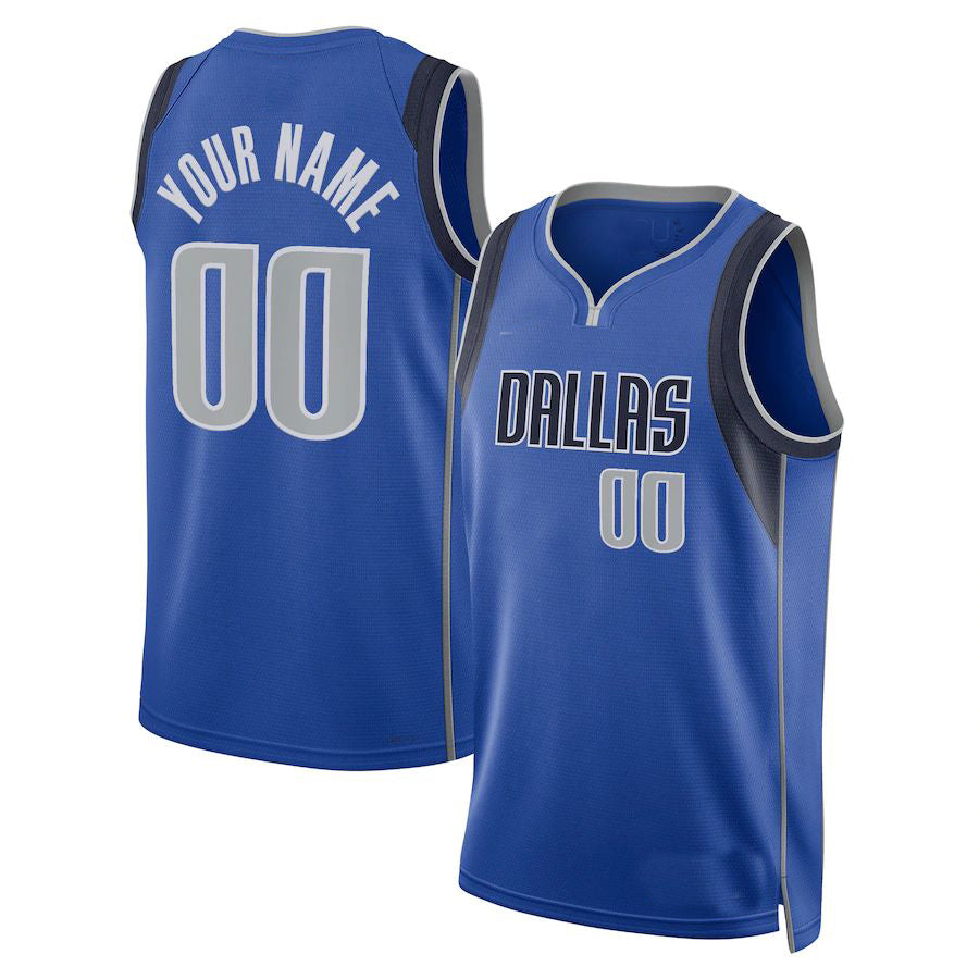 Custom D.Mavericks 2021-22 Diamond Swingman Blue Icon Edition American Stitched Basketball Jersey - Main View