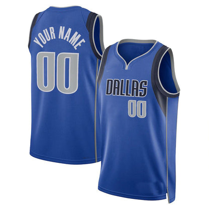 Custom D.Mavericks 2021-22 Diamond Swingman Blue Icon Edition American Stitched Basketball Jersey - Main View