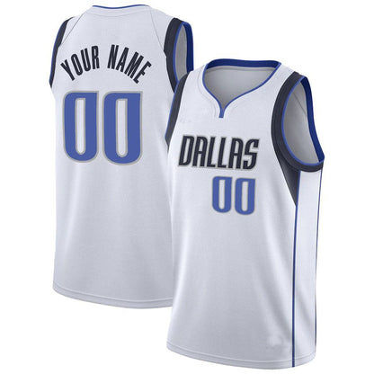 Custom D.Mavericks  Swingman Jersey Association Edition White American Stitched Basketball Jersey - Main View