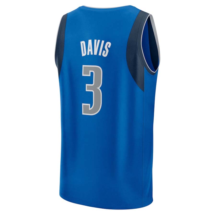 D.Mavericks #3 Anthony Davis Fanatics Royal Fast Break Replica Player Jersey - Icon Edition Stitched American Basketball Jersey - Main View