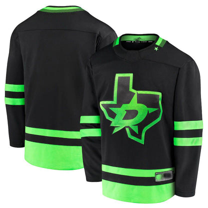 D.Stars Fanatics Branded 2020-21 Alternate Premier Breakaway Jersey Black Stitched American Hockey Jerseys - Main View