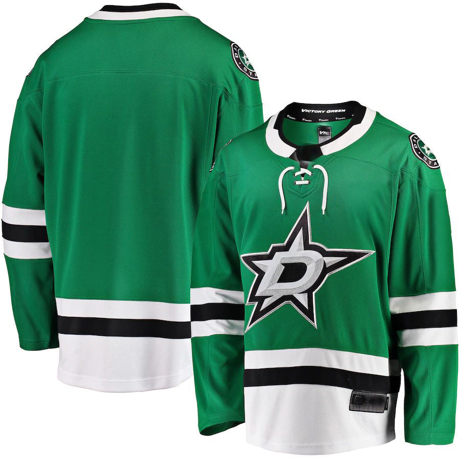 D.Stars Fanatics Branded Breakaway Home Jersey Green Stitched American Hockey Jerseys - Main View