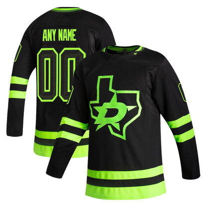 Custom D.Stars Fanatics Branded Home Breakaway Jersey Green Stitched American Hockey Jerseys - Main View