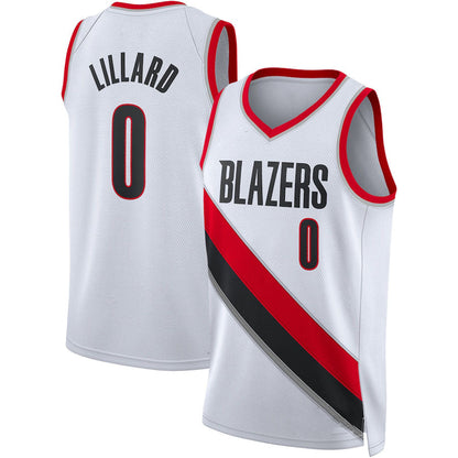 P.Trail Blazers #0 Damian Lillard Unisex 2022-23 Swingman Jersey Association Edition White Stitched American Basketball Jersey - Main View