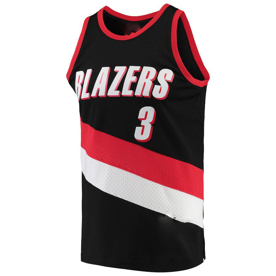 P.Trail Blazers #3 Damon Stoudamire Mitchell & Ness Hardwood Classics Swingman Jersey Black Stitched American Basketball Jersey - Main View