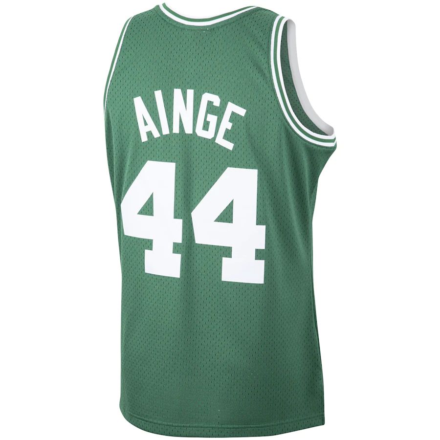 B.Celtics #44 Danny Ainge Mitchell & Ness 1985-86 Hardwood Classics Swingman Player Jersey Green Icon Edition Stitched American Basketball Jersey - Main View