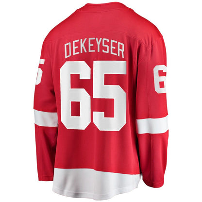 D.Red Wings #65 Danny Dekeyser Fanatics Branded Home Breakaway Player Jersey Red Stitched American Hockey Jerseys - Main View