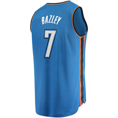 OC.Thunder #7 Darius Bazley Fanatics Branded  Fast Break Replica Jersey Icon Edition Blue Stitched American Basketball Jersey - Main View