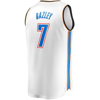 OC.Thunder #7 Darius Bazley Fanatics Branded Fast Break Replica Jersey White Association Edition Stitched American Basketball Jersey - Main View