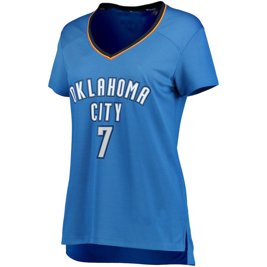 OC.Thunder #7 Darius Bazley Fanatics Branded Women's Fast Break Replica Jersey Icon Edition Blue Stitched American Basketball Jersey - Main View