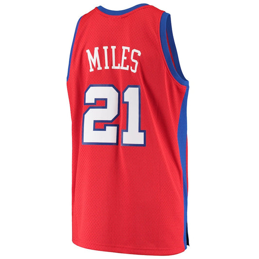 LA.Clippers #21 Darius Miles Mitchell & Ness 2000-01 Hardwood Classics Swingman Jersey Statement Edition Red Stitched American Basketball Jersey - Main View